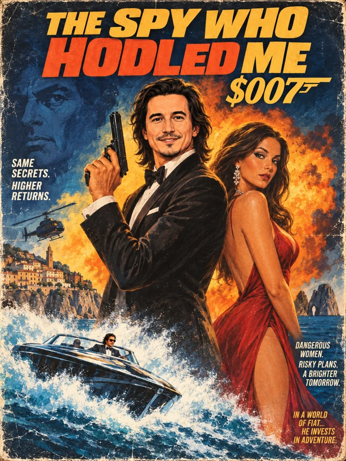 The Spy Who Hodled Me — $007 artwork